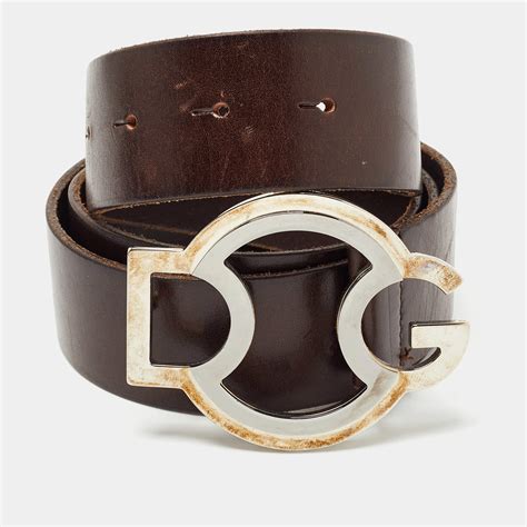 Dolce&Gabbana DG Logo Buckle Leather Belt 